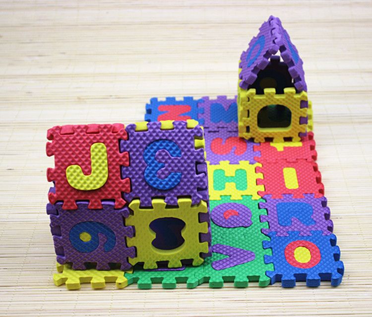 Giocattoli per bambini Giocattoli educativi per bambini Puzzle alfanumerico in schiuma da 36 pezzi, versione spessa_voghion.com