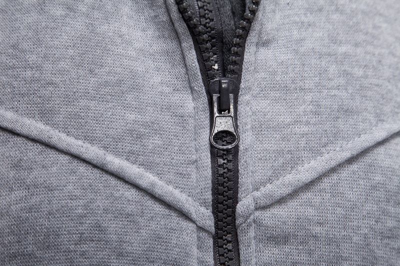Fashion Casual F Ake Two-Piece Slim Fit Color-Block Hooded Cardigan Sweatshirt New Men's Style_voghion.com