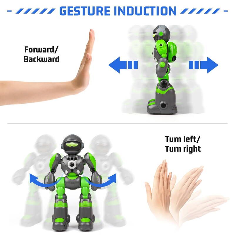 HopeRock RC Robot Toys Kids, Gesture & Sensing Programmable Remote Control Smart Robot, Birthday Gift For Boys Girls Age 3 4 5 6 7_voghion.com