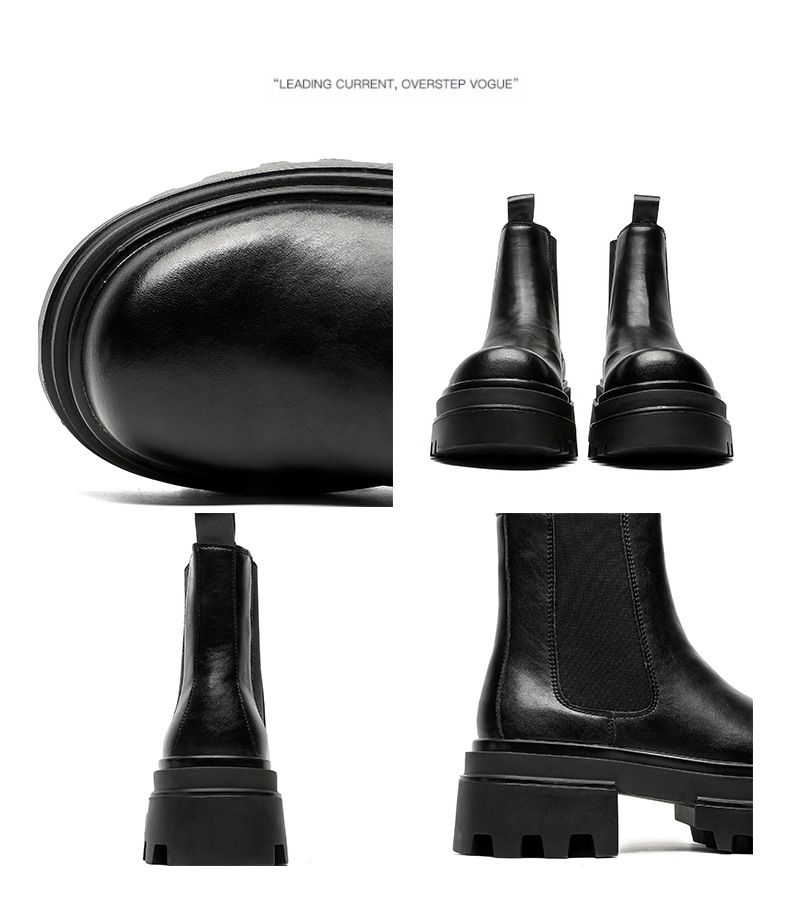 Bottes cigarettes Martin Boots pour hommes Bottes d'hiver à semelles épaisses Bottes courtes_voghion.com
