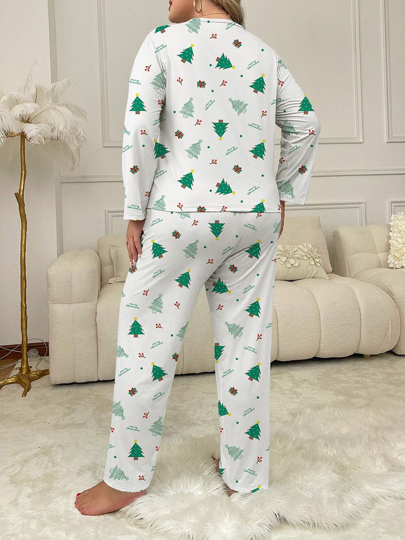 Dames Nachtkleding Herfst Stijl Melk Zijden Pyjama Dames Thuis Kleding Plus Size Casual Lange Mouwen Broek Pak_voghion.com