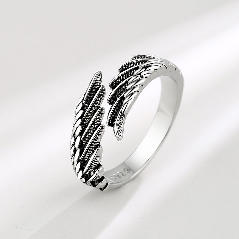 Nuove ali d'angelo per uomo e donna, moda, argento tailandese, tendenza, leggero, lusso e design unico, anello creativo_voghion.com