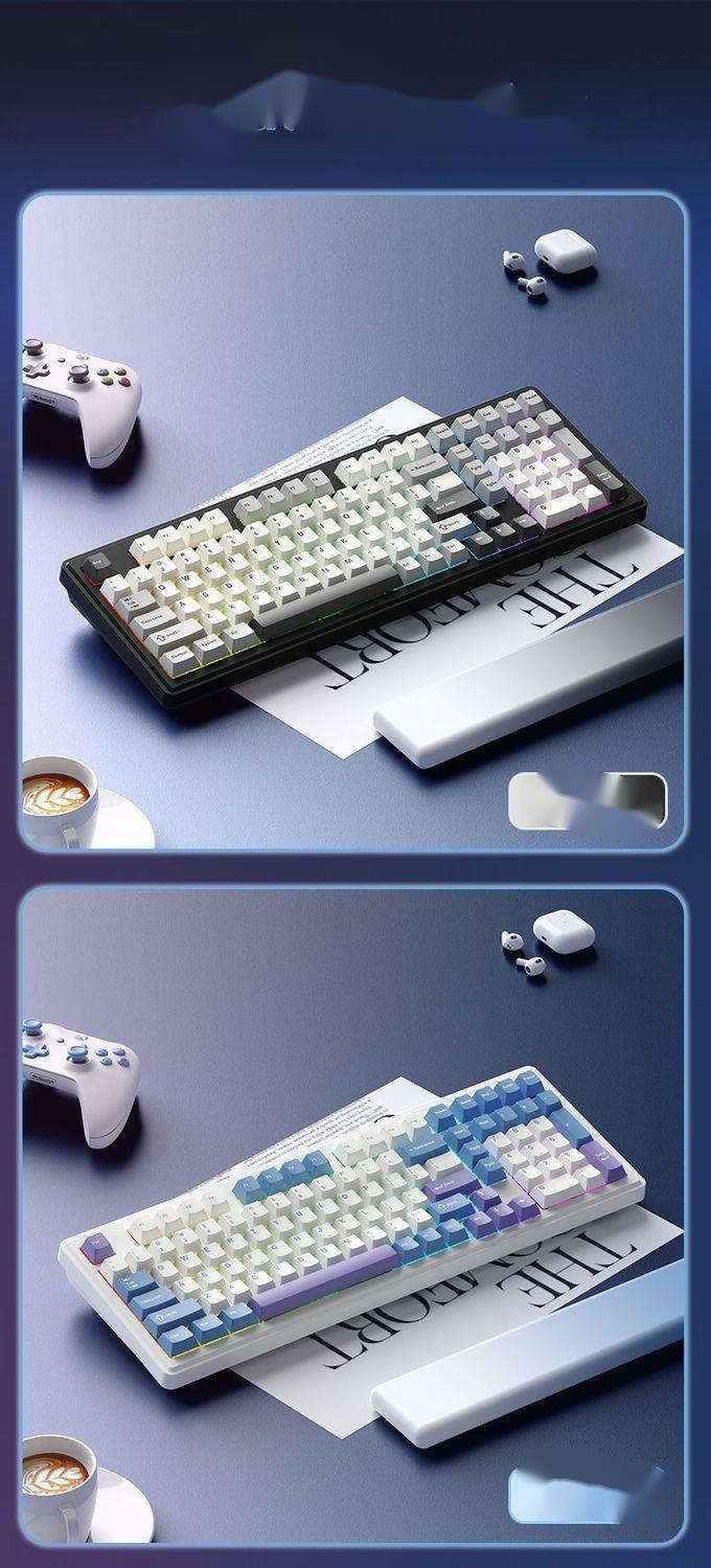Clavier mécanique sans fil personnalisé, troisième examen blanc, Bluetooth, connexion à chaud, jeu e-sport_voghion.com