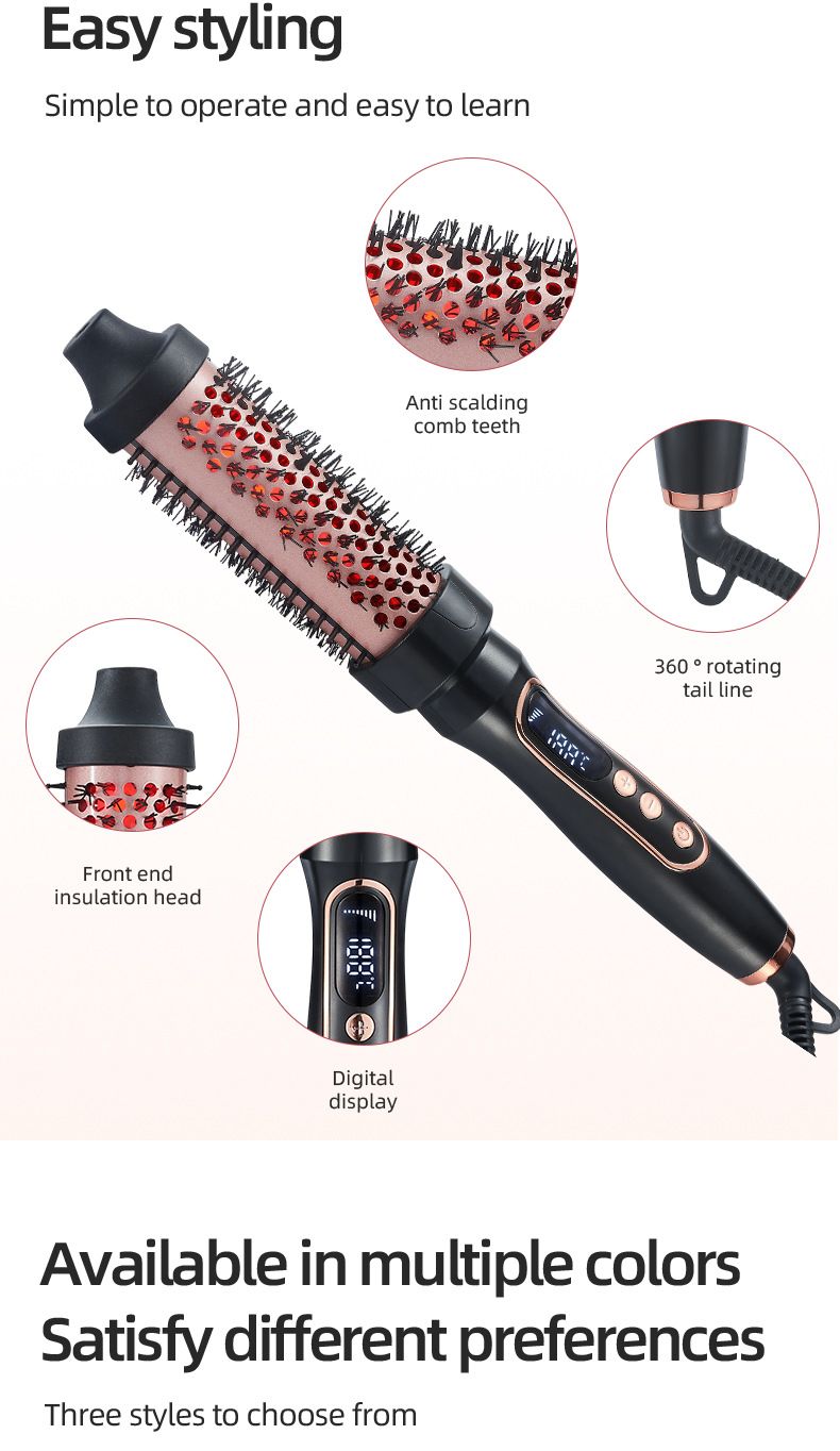 Infrarot-Thermo-Haarstylingkamm für Damen, doppelt verwendbar zum Locken und Glätten_voghion.com