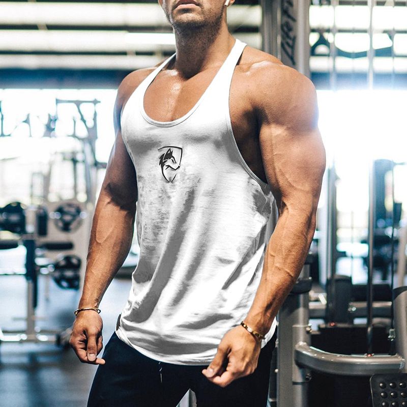 Novi moški poletni fitnes modni trend bombažnega zračnega športnega jopiča_voghion.com