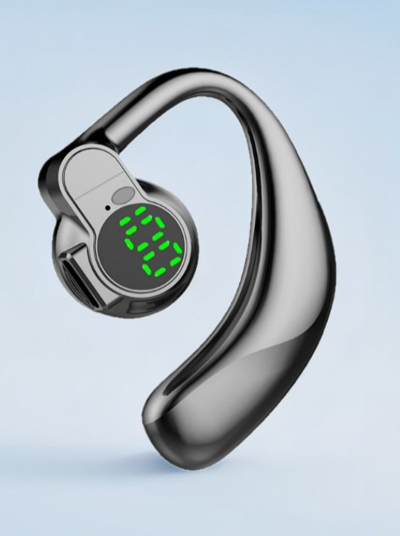 Auricolare Bluetooth girevole con display digitale universale, indossabile a sinistra e a destra, con suono ampio e batteria a lunga durata_voghion.com