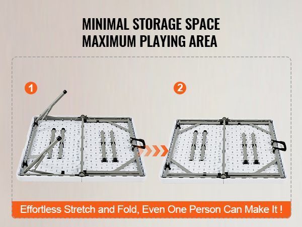 VEVOR Mahjong Table Fold-in-Half 4 Player Card Table & Wear-Resistant Tabletop_voghion.com