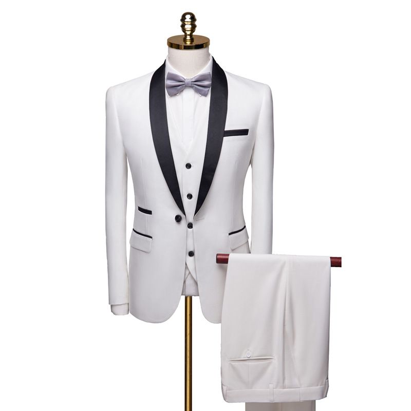 CT New Men's Business Casual Set Wedding Ceremony Host, Plus Size Three-Piece Suit For Men_voghion.com