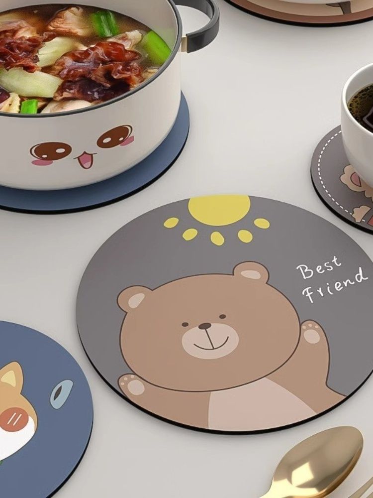 Unbeatable Quality Heat Proof Coaster Anti-Scalding Table High Temperature Resistant Plate Cartoon Minimalist Posing Props Non-Slip Mat_voghion.com