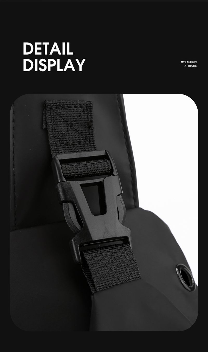 Bag Haven Crossbodytas met USB-oplaadpoort Borsttas met meerdere vakken, geschikt voor herenwandelrugzakken_voghion.com