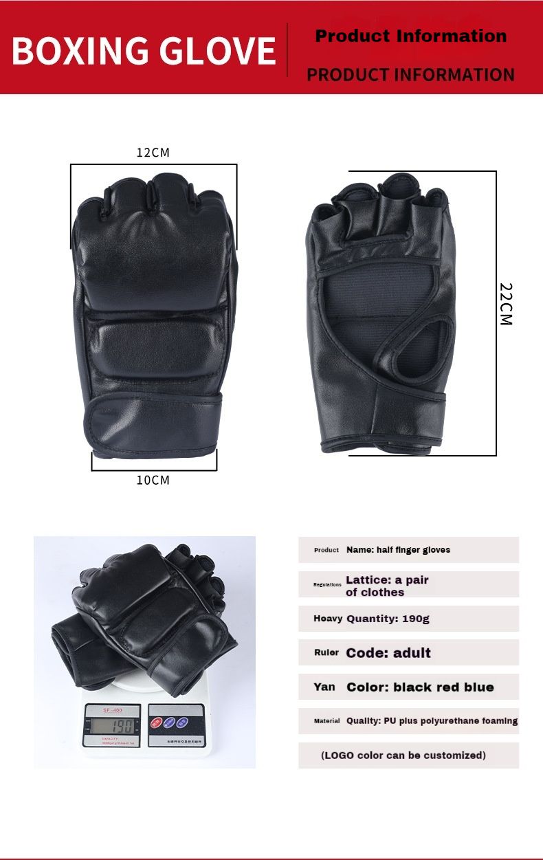 Hombres, mujeres, adultos, niños, guantes de boxeo, suministros de boxeo, guantes para saco de boxeo, guantes profesionales de Sanda y Taekwondo._voghion.com