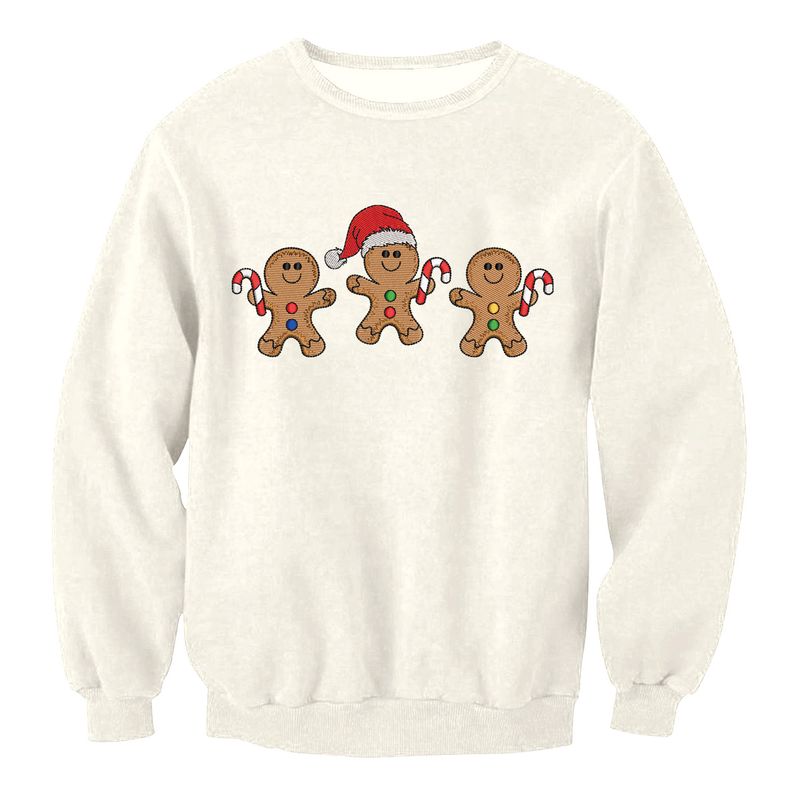 Oh Snap Gingerbread Christmas Felpe Donna Uomo Nero Beige Graphic Pullover Autunno Inverno Caldo Top Moda_voghion.com