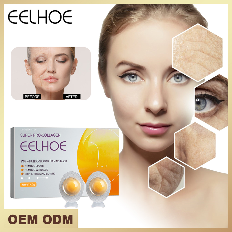 Collagène raffermissant beau masque facial éclaircissant pour le visage raffermissant les rides yeux ridules rajeunissant Anti-rides_voghion.com
