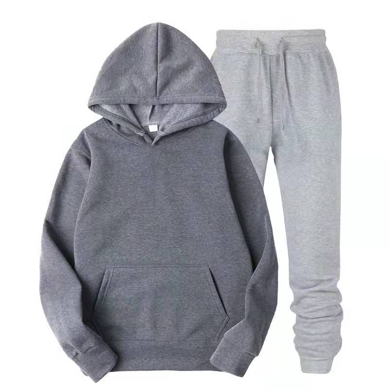 Set maglione sportivo pullover Felpa con cappuccio da uomo in pile moda_voghion.com