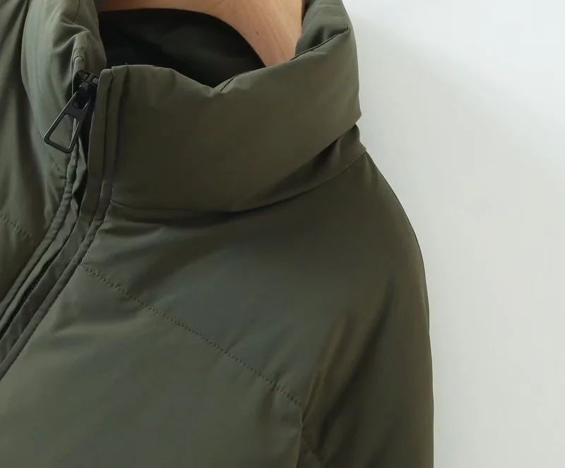 Women's clothing Women's cotton coat new stand-up collar zipper pocket thickened warm cotton coat 8AS2305A_voghion.com