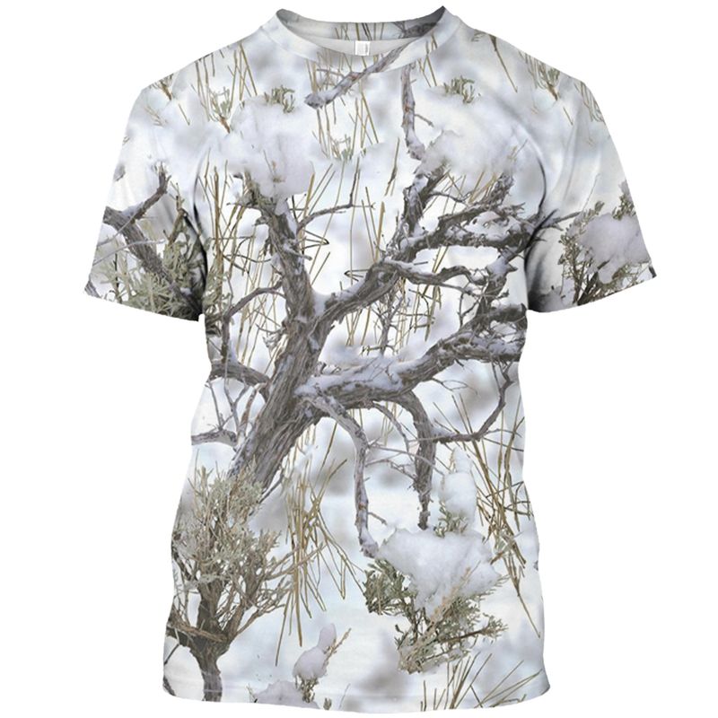 Outdoor Camouflage Jungle Camo Sommer Herren T-Shirt Lustiges O-Ausschnitt Schnelltrocknend Lose Jagd Tough Guy Persönlichkeit Kurzarm Top_voghion.com