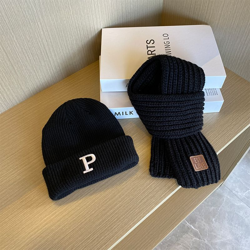 Set di sciarpe per cappelli caldi per bambini alla moda in due pezzi invernali per neonati_voghion.com