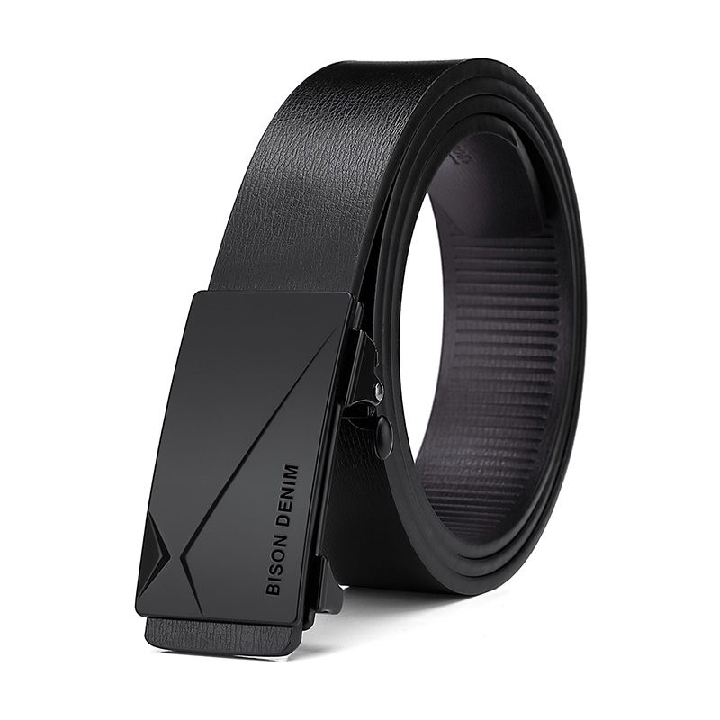 HOT Automatic Alloy Buckle High Quality Fashion Business Cow Genuine Leather Belt for Men_voghion.com