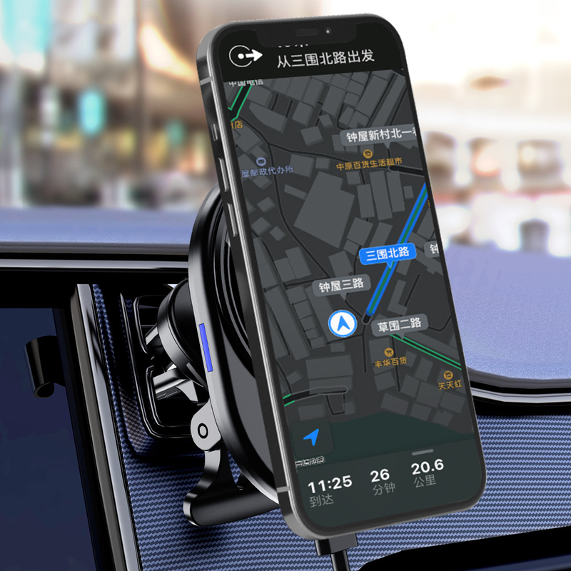 D8 magnetisk biloplader egnet til trådløs opladning af iPhone 12 på Apple-telefoner_voghion.com