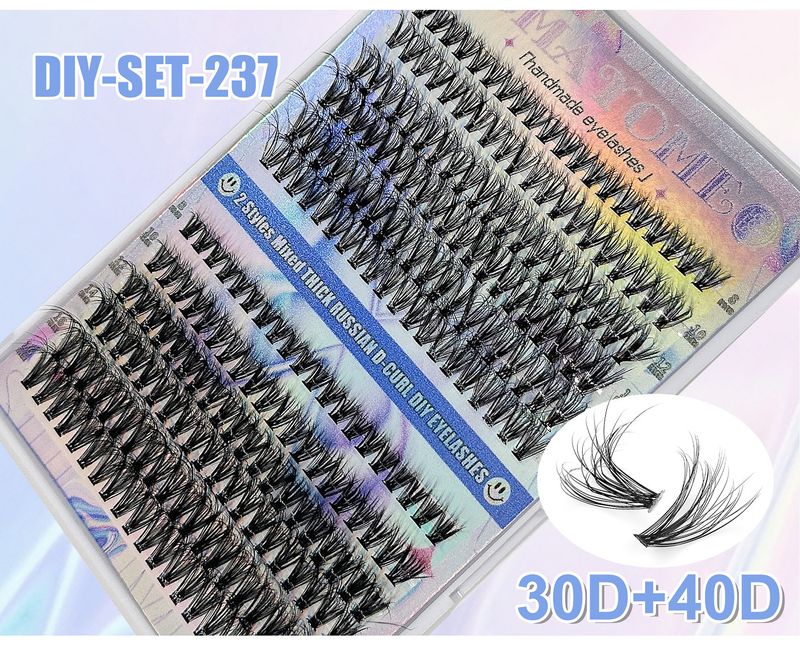 False Eyelashes Thick Single Cluster False Eyelashes Natural 30D40D Eyelashes DIY Segmented Eyelashes False Eyelashes Set_voghion.com