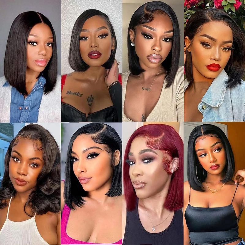 hot selling Vrbest Straight And Go Glueless Bob Wigs For Women Ready To Wear 4x4 Lace Closure Wig Human Hair_voghion.com