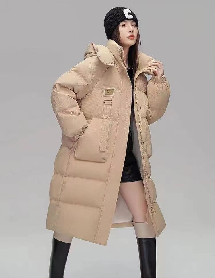 Daunenbaumwolle für Winterfrauen im Jahr 2023, neue mittellange, modische, lockere und verdickte koreanische warme Jacke_voghion.com