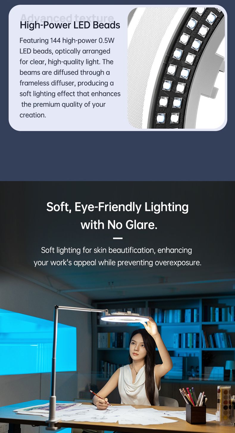 Luz de relleno de anillo Soporte de transmisión en vivo Puede girar Disparos desde arriba Telescópico Plegable Disparos de escritorio Luz de relleno de belleza_voghion.com