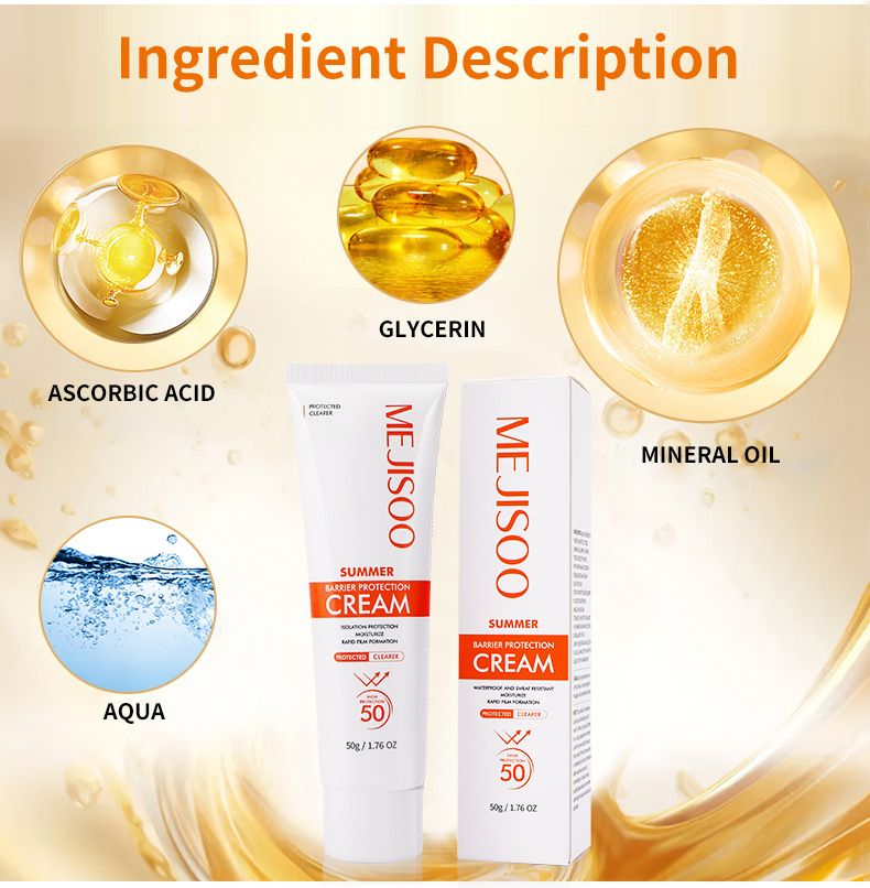 Crema estiva protettiva: due in uno, protezione solare per l'isolamento e la protezione._voghion.com