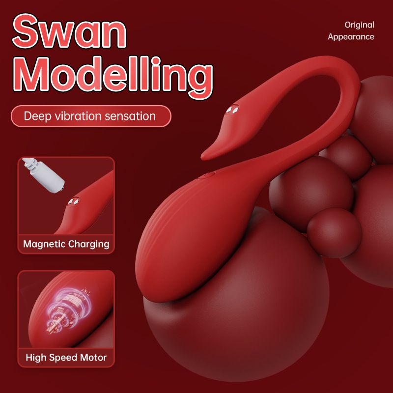 Oeuf vibrant rechargeable Little Swan APP pour femmes, application sexuelle, œuf vibrant télécommandé_voghion.com