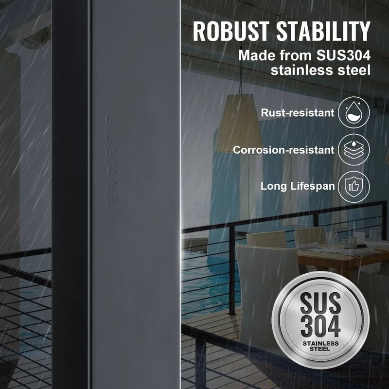 Cable X Pi Cable 36 Post Deck Post DIY 1.5 Rail Handrail Railing Steel Stair Stainless Level X Deck Post 1.5 Brushed Finishing_voghion.com