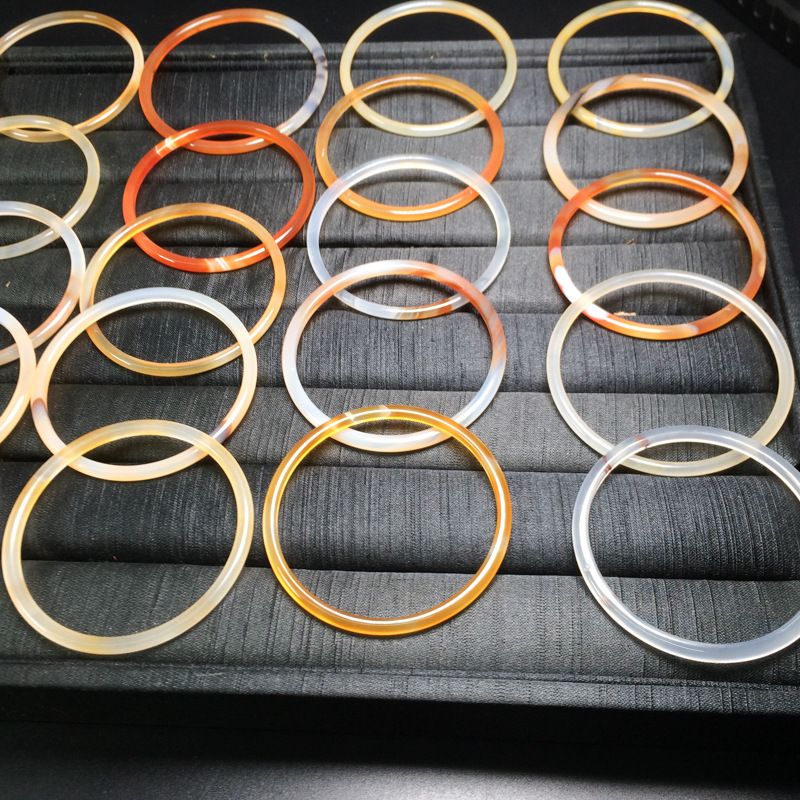 Natural Agate Chalcedony For Women Simple Style Girl Jade Ding Dong Bracelet_voghion.com