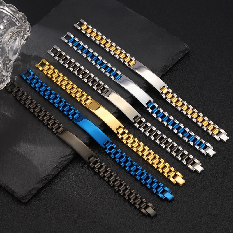 Orologio da uomo in acciaio inossidabile con catena da 12 mm, regolabile, con cinturino curvo e bracciale in acciaio al titanio, per coppia._voghion.com