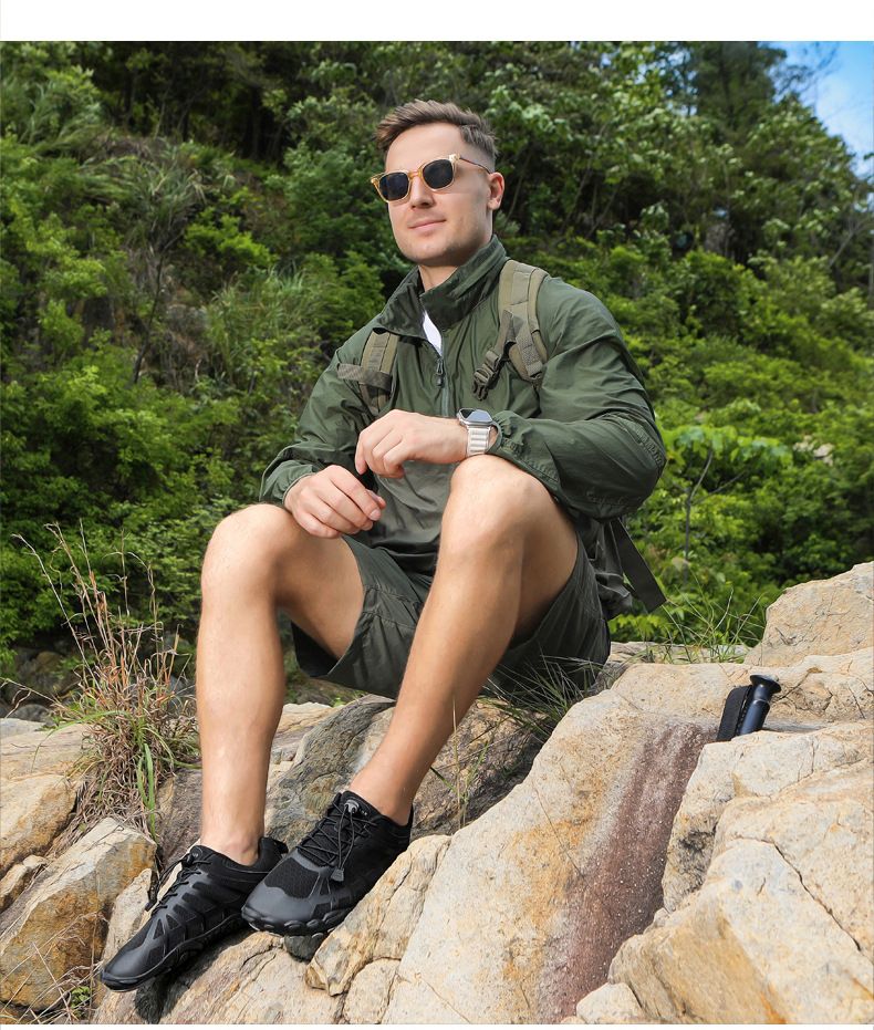 Zapatos de agua para hombre y mujer, antideslizantes, de suela suave, de secado rápido, para rafting, natación y vadeo al aire libre._voghion.com