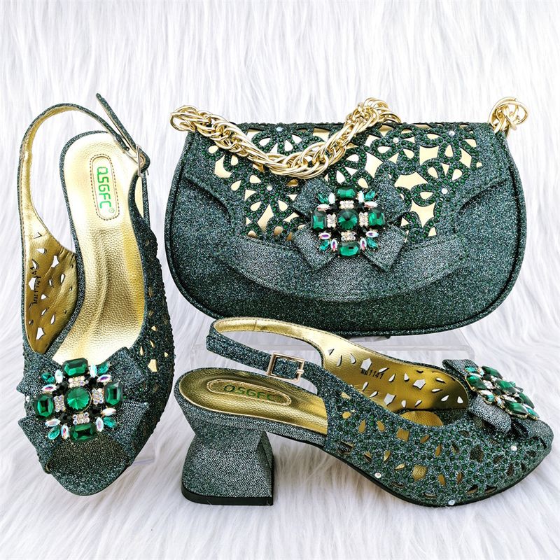 Frauen abend schuhe mit tasche set Mode hochzeit tragen große diamant zubehör Täglichen pendeln_voghion.com