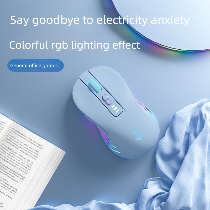 Bluetooth Wireless Mouse Silent Rechargeable Gaming E-sports Office Suitable For Men And Women Computer Laptop Desktop_voghion.com