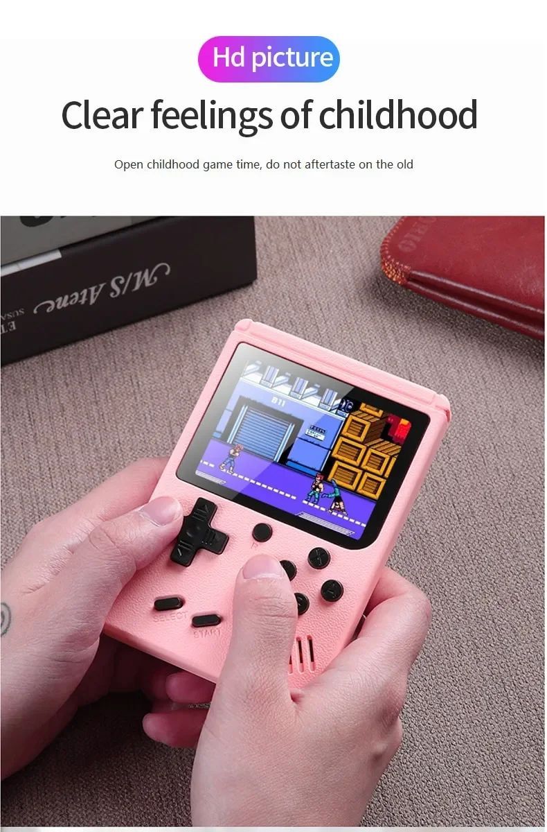 Retro przenośna mini konsola do gier wideo 8 bitów 3.0 cala_voghion.com