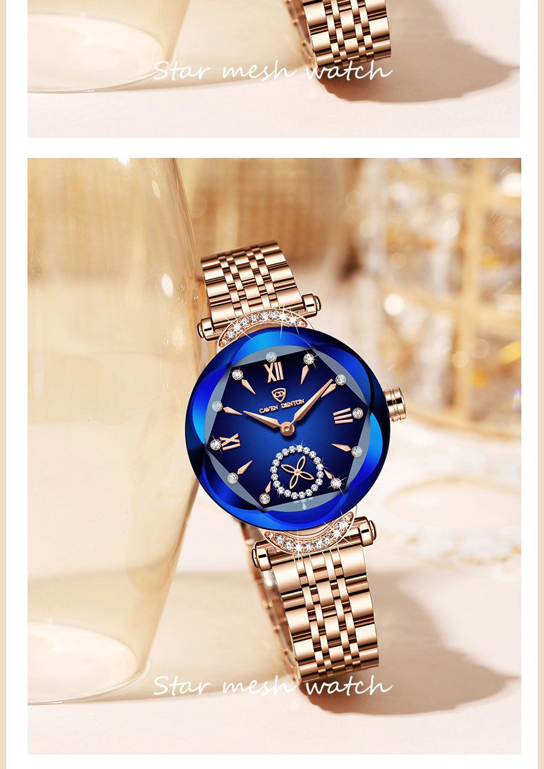 Damenuhr, wasserdicht, Stahlband, modische Uhr, Quarzuhr für Damen_voghion.com