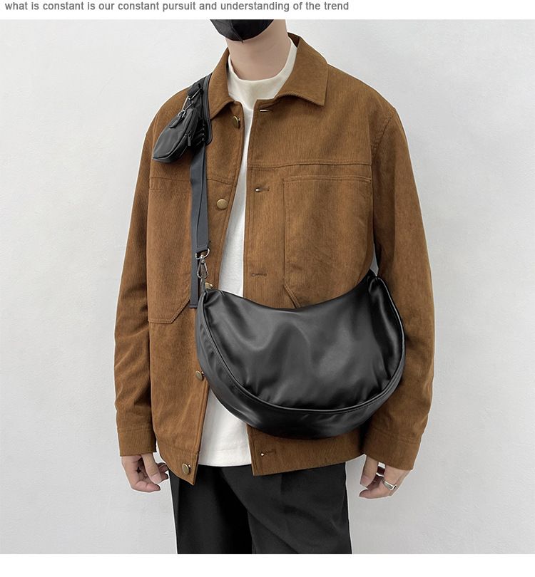 Borsa a tracolla in pelle casual alla moda, zaino da pendolare da uomo, versatile, quotidiano_voghion.com