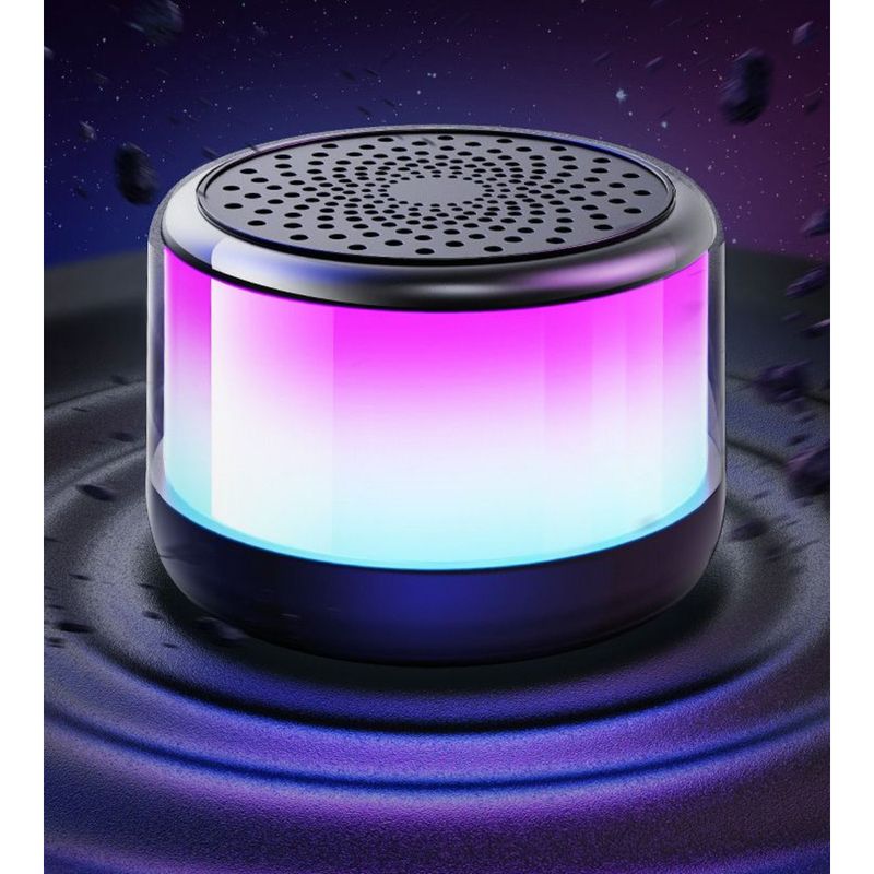 Πολύχρωμο γυάλινο ασύρματο ηχείο Bluetooth, τοποθέτηση μίνι φορητής κάρτας, εξωτερική φόρτιση, υπογούφερ, μικρή ένταση,_voghion.com