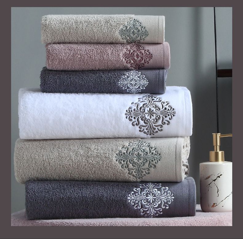 Classic European Cotton Towel & Bath Towel Set - 100% Pure Cotton, Ultra Absorbent & Lint-Free, Soft Face & Bath Towel For Adults_voghion.com