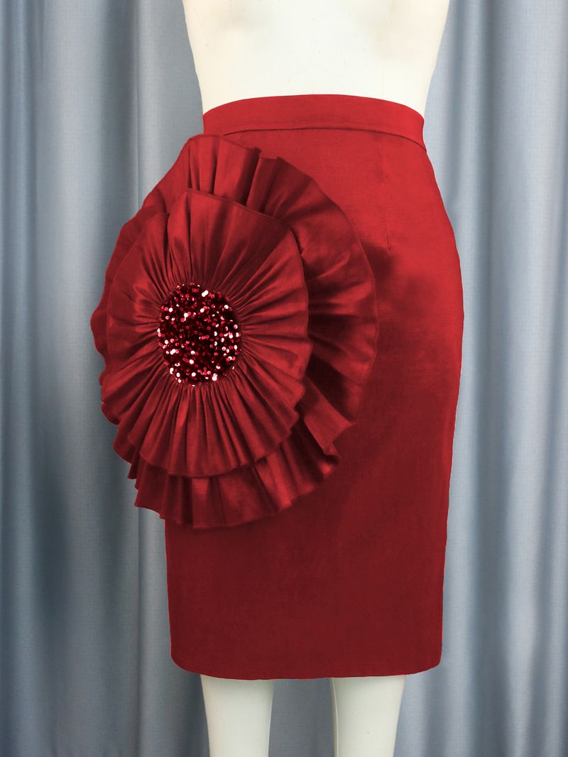 Gonna floreale tridimensionale da donna Gonna da banchetto per feste tutto-fiammifero di personalità_voghion.com