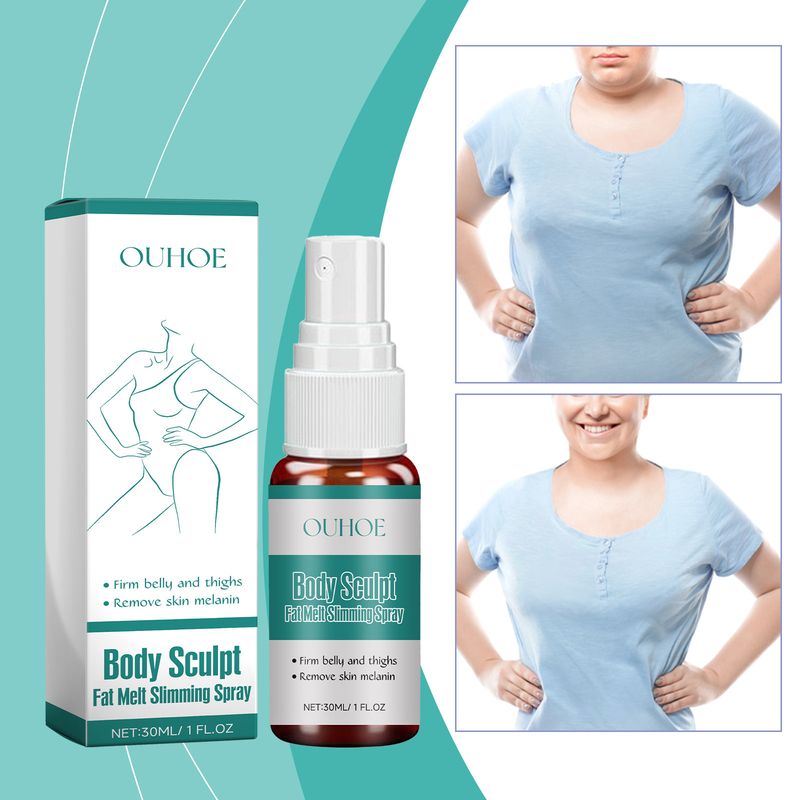 Kierperformungs- a Schlankheetsspray, weist d'Figur, mécht de Bauch zou, entspannt de Kierper, liicht a fest, Kierperformungspfleeg-Sticker_voghion.com