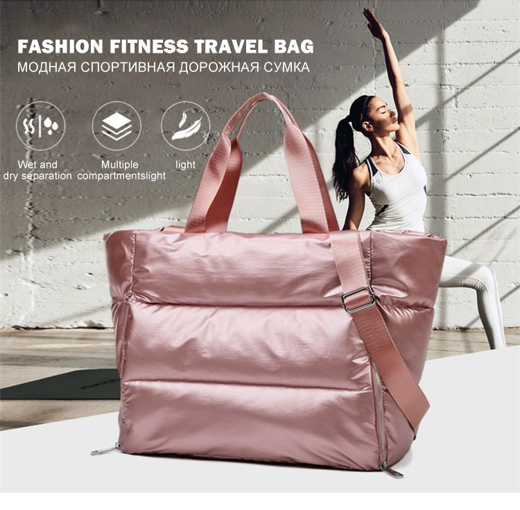 Borsa a tracolla di capacità per le donne Borse in nylon impermeabile Spazio Pad Cotone Piuma Piumino Grande Tote femminile Borse invernali_voghion.com