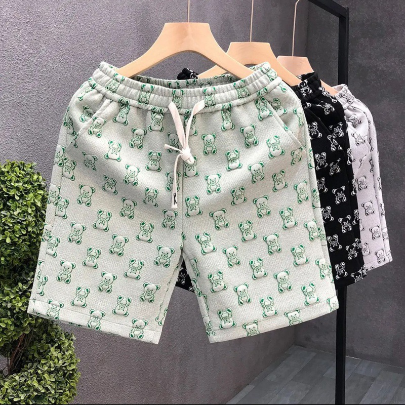 Fünf-Viertel-Shorts für Herren, Sommer, neue Mode, gehobene Eisseide, Heimhose, lässige Sporthose, vielseitige Herren-Beachwear_voghion.com