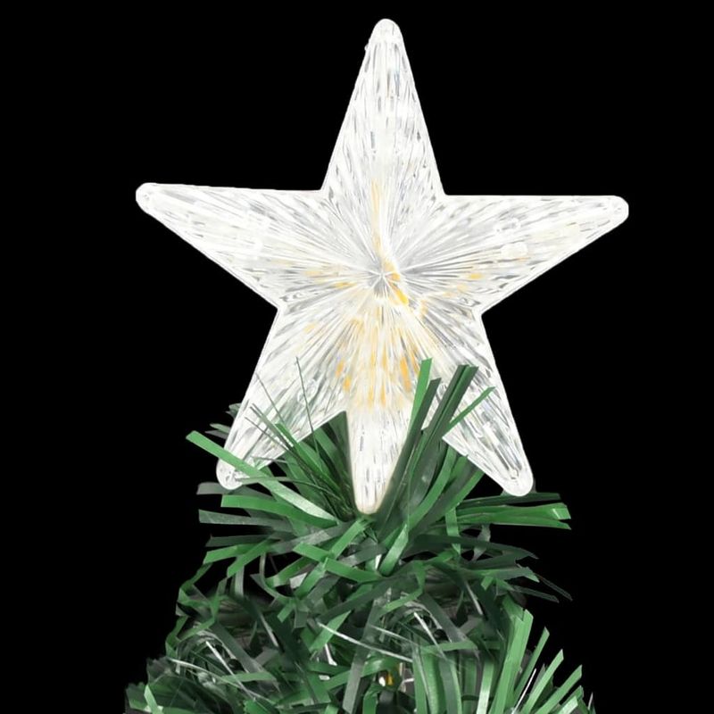 Pre-lit Christmas Tree with Stand 6 ft Fiber Optic_voghion.com