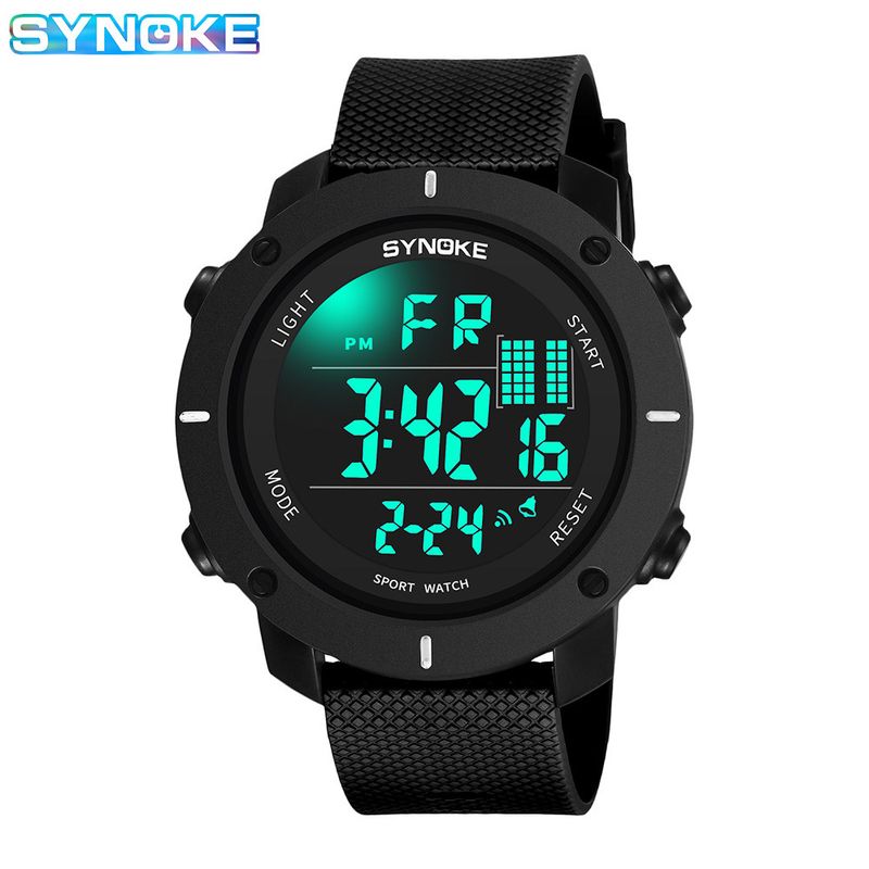 Shinuo Ke New Outdoor Multi-Functional Student Large Dial Men's Sports Electronic Watch Waterproof_voghion.com