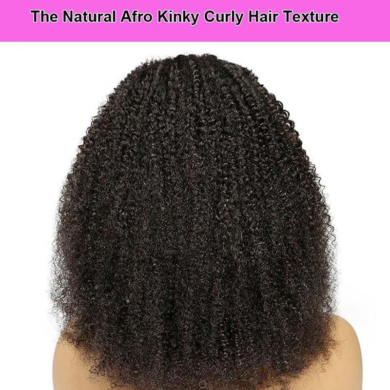 Afro Kinky Curly Wigs 13x4 Lace Front Human Hair Wig Pre Plucked 180 Density Remy Brazilian Hair Curly Wig With Baby Hair_voghion.com