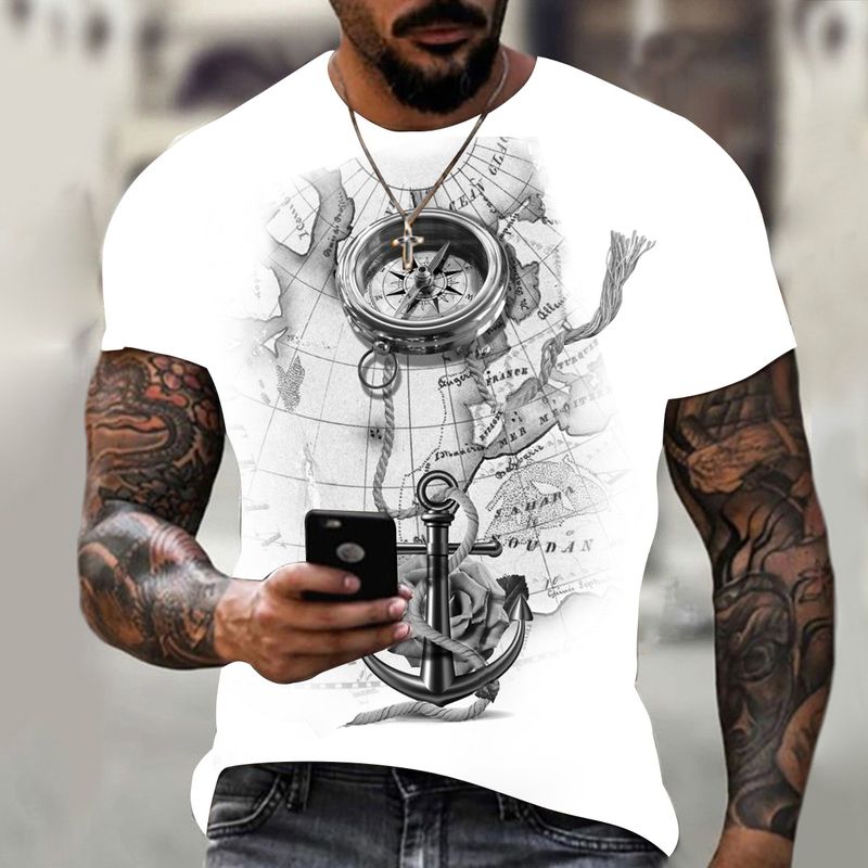 Nuova maglietta 3D da uomo Spade Ace, casual, stile streetwear, a maniche corte_voghion.com