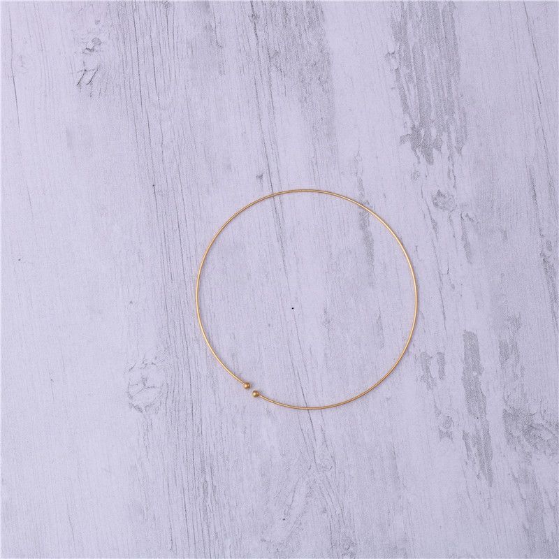 Memory Wire Rose Gold Small Ball Open For Women Thin Elastic Bracelet_voghion.com