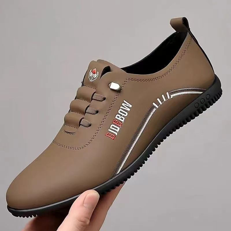 Mocassini comodi e traspiranti, in pelle, con suola morbida, da uomo, nuovi e casual, slip-on_voghion.com
